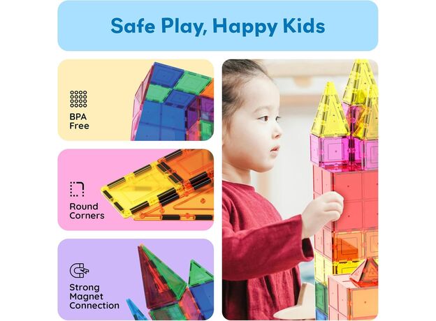 ست 60 عددی بلاک های سه بعدی مغناطیسی پیکاسو, image 3
