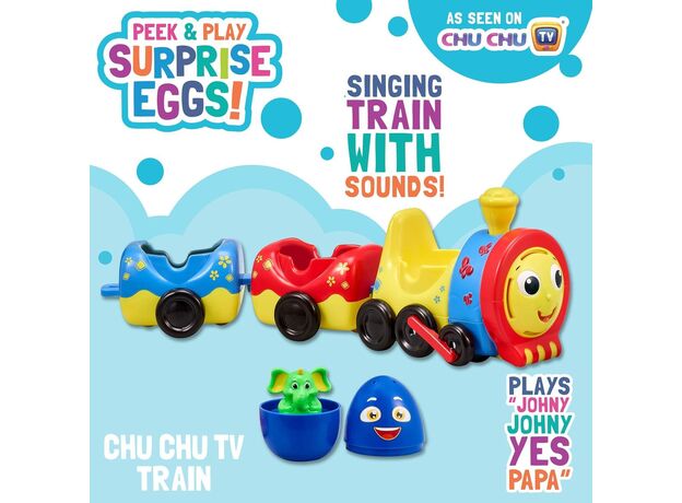 قطار CHU CHU به همراه 1 تخم‌ مرغ‌ Peek & Play, image 5