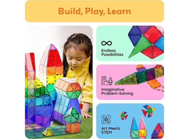 ست 60 عددی بلاک های سه بعدی مغناطیسی پیکاسو, image 5