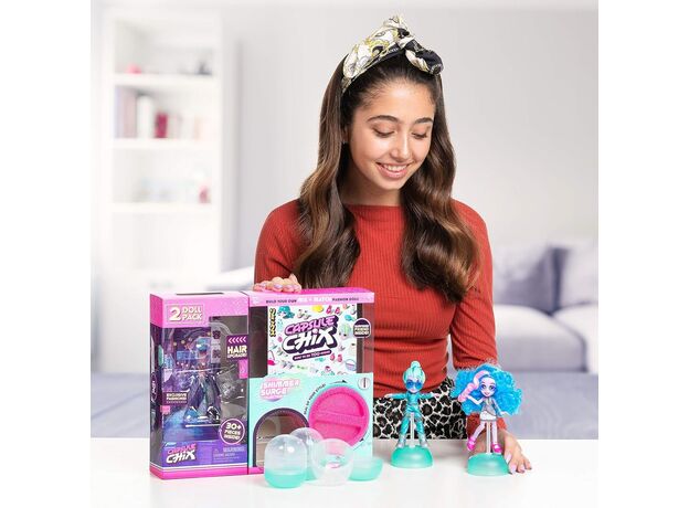 پک 2 تایی عروسک های فشن سورپرایزی Capsule Chix مدل Shimmer Surge با موهای آبی, تنوع: 59209-Blue, image 3