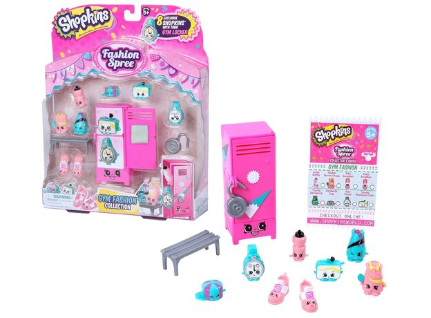 پک 8 تایی فیگورهای  Shopkins سری Fashion Spree مدل Gym, image 