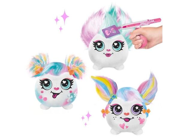 عروسک پولیشی Hairiffic mini مدل pixie همراه با ایر براش, image 3