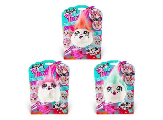 عروسک پولیشی Hairiffic mini مدل pinkie همراه با ایر براش, image 7