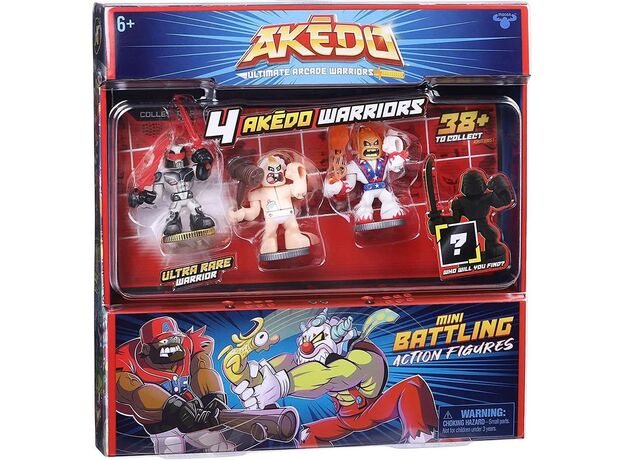 آکدو جنگجو پک 3 تایی فیگور های Akedo به همراه 1 فیگور سورپرایزی مدل جنگجوی سیاهپوش, image 