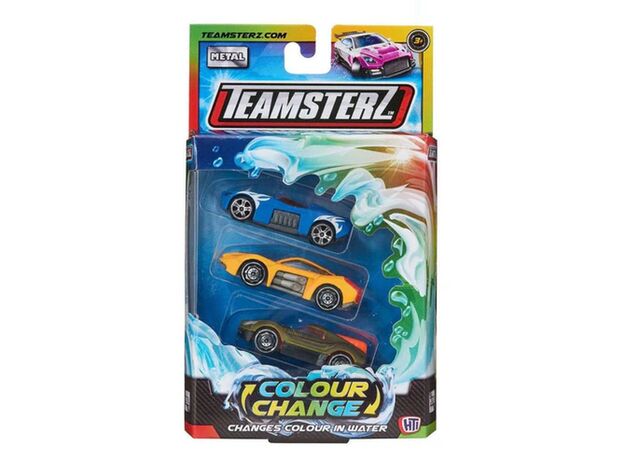 پک 3 تایی ماشین های تغییر رنگ دهنده Teamsterz مدل آبی زرد یشمی, تنوع: 1417295-Yellow, image 