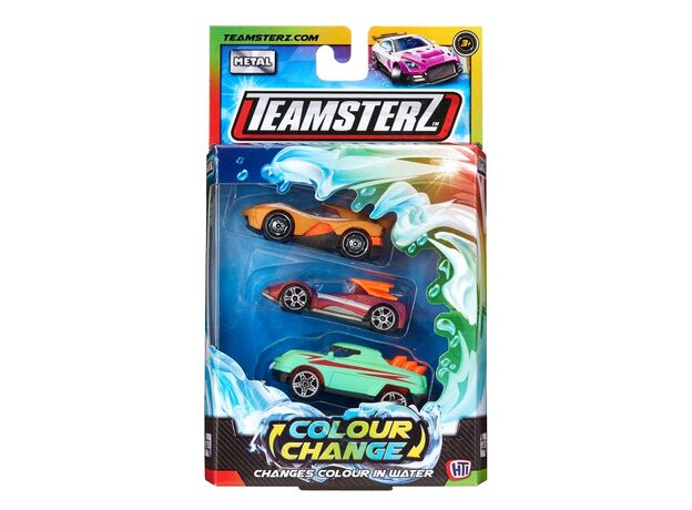 پک 3 تایی ماشین های تغییر رنگ دهنده Teamsterz مدل نارنجی قرمز سبز, تنوع: 1417295-Red, image 