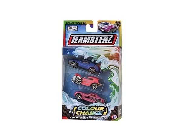 پک 3 تایی ماشین های تغییر رنگ دهنده Teamsterz مدل آبی نارنجی صورتی, تنوع: 1417295-Orange, image 