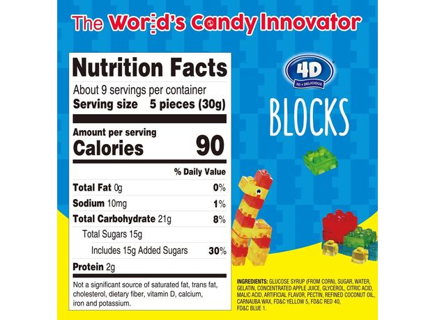 پاستیل 64 گرمی طرح بلاک ساختنی 4 بعدی Amos, image 3