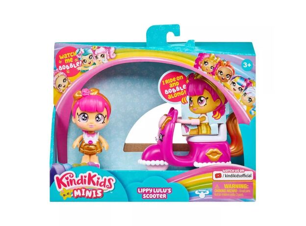 ست عروسکی Lippy Lulu کوچولو همراه اسکوتر صورتی Kindi Kids, تنوع: 50236-Lippy, image 