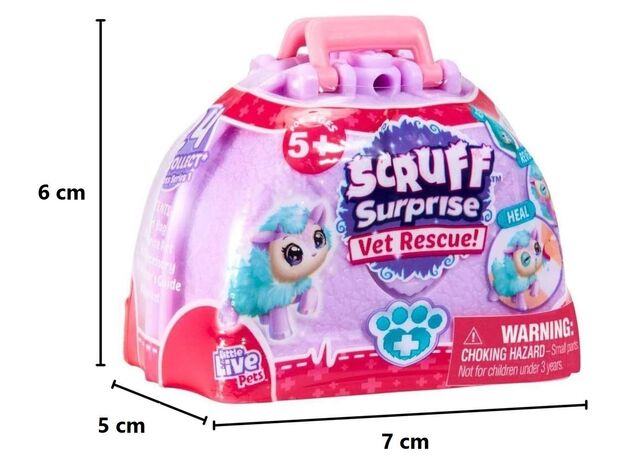 عروسک پولیشی سورپرایزی Scruff-a-Luvs سری Vet Rescue مدل بنفش, تنوع: 30065-Purple, image 3