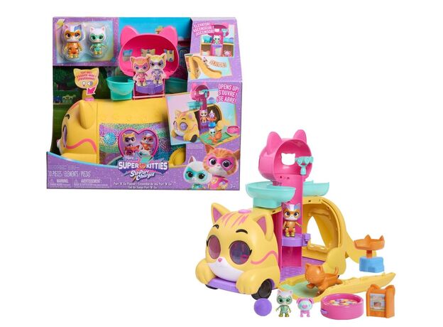 ست ماشین گربه ای SuperKitties به همراه فیگور و اکسسوری, image 