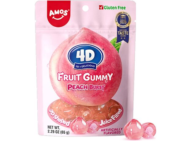 پاستیل 54 گرمی میوه ای هلو 4 بعدی Amos, تنوع: 73228-Peach, image 3