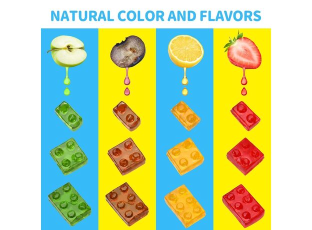 پاستیل 64 گرمی طرح بلاک ساختنی 4 بعدی Amos, image 4