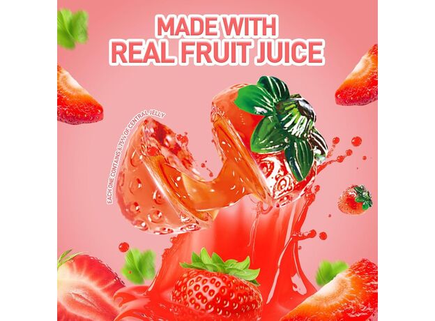 پاستیل 54 گرمی میوه ای توت فرنگی 4 بعدی Amos, تنوع: 51134-Strawberry, image 3