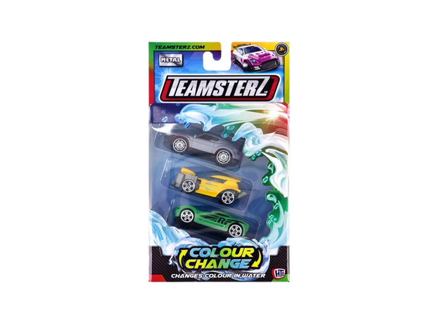 پک 3 تایی ماشین های تغییر رنگ دهنده Teamsterz مدل طوسی زرد سبز, تنوع: 1417295-Blue, image 