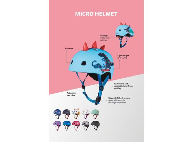 کلاه ایمنی طرح دایناسور مایکرو Micro سایز S, سایز: Small, image 12