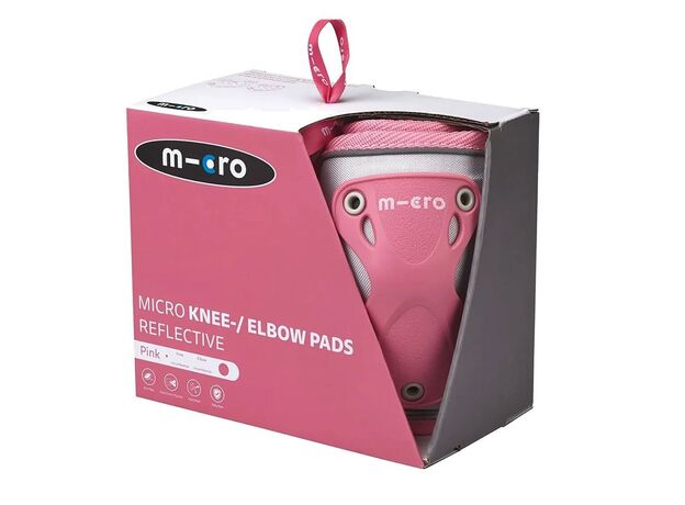 آرنج و زانو بند مایکرو Micro صورتی Reflective سایز M, سایز: Medium, image 2