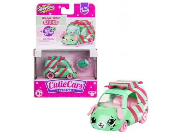 ماشین کادوپیچ شده Cutie Cars Shopkins, تنوع: 58300SK-Wrapper Rider, image 