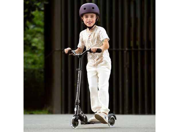 اسکوتر اسپرایت جمع شو مایکرو Micro با چرخ های چراغ دار مدل مشکی نئوکروم, image 3