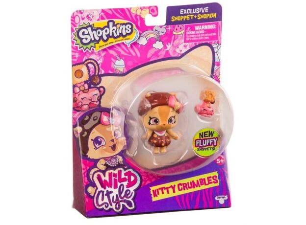 عروسک کیتی کرامبلز Shopkins سری Wild Style, تنوع: 56869-Kitty Crumbles, image 3
