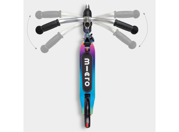 اسکوتر کروزر جمع شو مایکرو Micro با چرخ های چراغ دار مدل بنفش و آبی نئوکروم, تنوع: SA0240-Neochrome, image 9