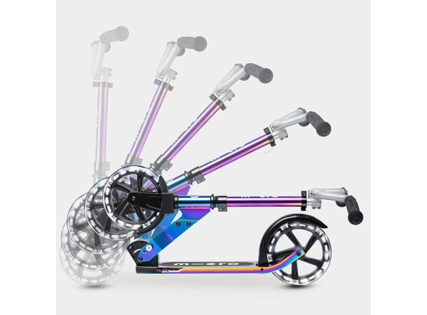 اسکوتر کروزر جمع شو مایکرو Micro با چرخ های چراغ دار مدل بنفش و آبی نئوکروم, تنوع: SA0240-Neochrome, image 10