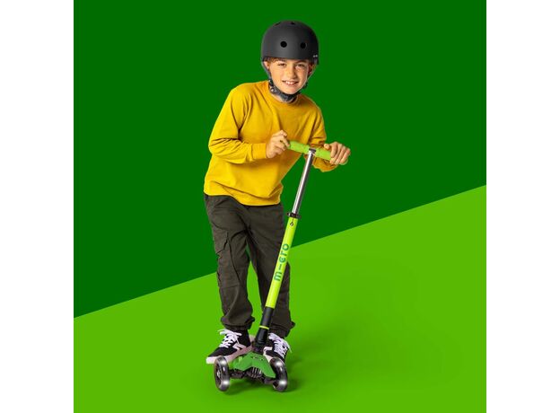 اسکوتر مکسی دلوکس جمع شو مایکرو Micro با چرخ های چراغ دار مدل سبز فسفری, تنوع: MMD229-Green, image 2