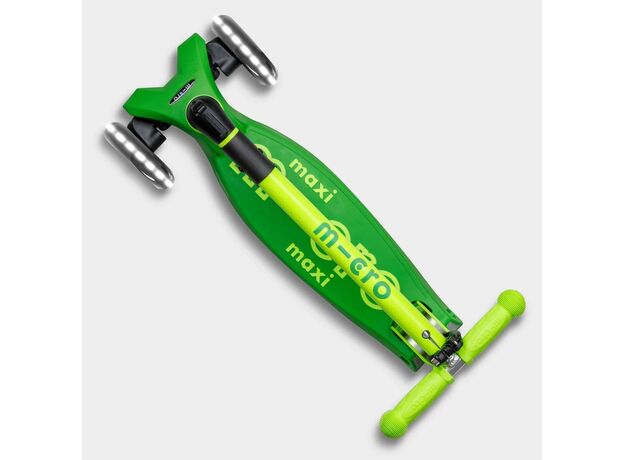 اسکوتر مکسی دلوکس جمع شو مایکرو Micro با چرخ های چراغ دار مدل سبز فسفری, تنوع: MMD229-Green, image 9