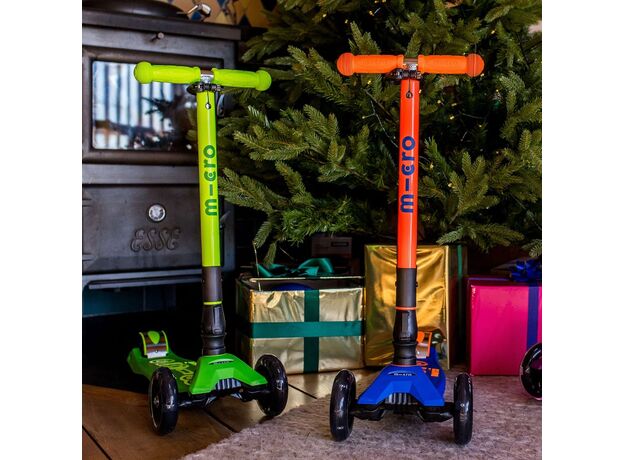 اسکوتر مکسی دلوکس جمع شو مایکرو Micro با چرخ های چراغ دار مدل سبز فسفری, تنوع: MMD229-Green, image 4