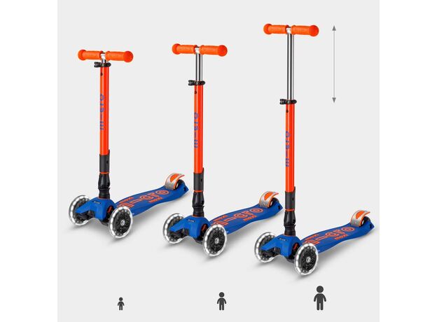 اسکوتر مکسی دلوکس جمع شو مایکرو Micro با چرخ های چراغ دار مدل نارنجی نئونی, تنوع: MMD227-Orange, image 10