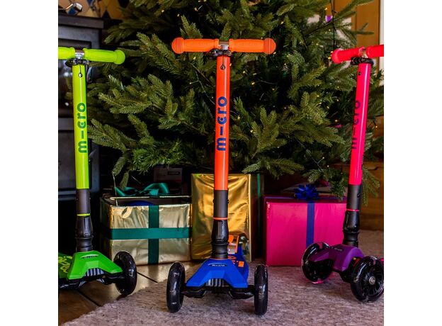 اسکوتر مکسی دلوکس جمع شو مایکرو Micro با چرخ های چراغ دار مدل نارنجی نئونی, تنوع: MMD227-Orange, image 4