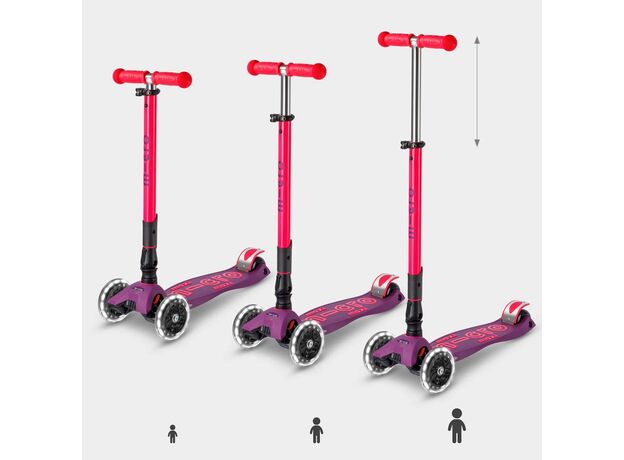 اسکوتر مکسی دلوکس جمع شو مایکرو Micro با چرخ های چراغ دار مدل صورتی نئونی, تنوع: MMD228-Pink, image 12