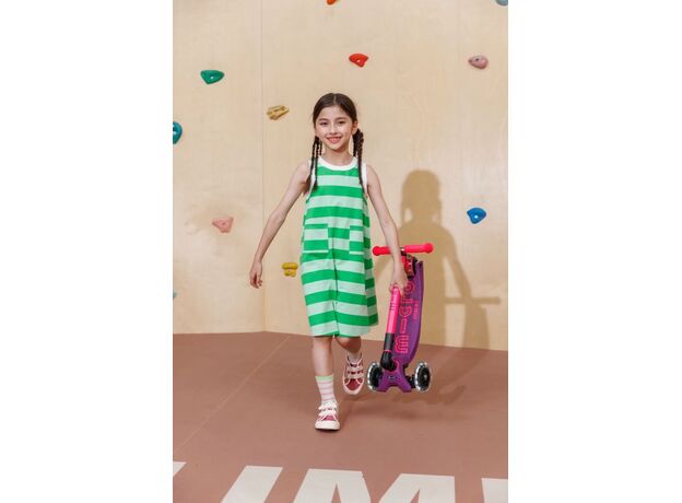 اسکوتر مکسی دلوکس جمع شو مایکرو Micro با چرخ های چراغ دار مدل صورتی نئونی, تنوع: MMD228-Pink, image 2