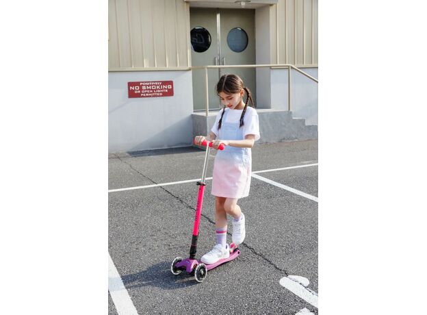 اسکوتر مکسی دلوکس جمع شو مایکرو Micro با چرخ های چراغ دار مدل صورتی نئونی, تنوع: MMD228-Pink, image 4