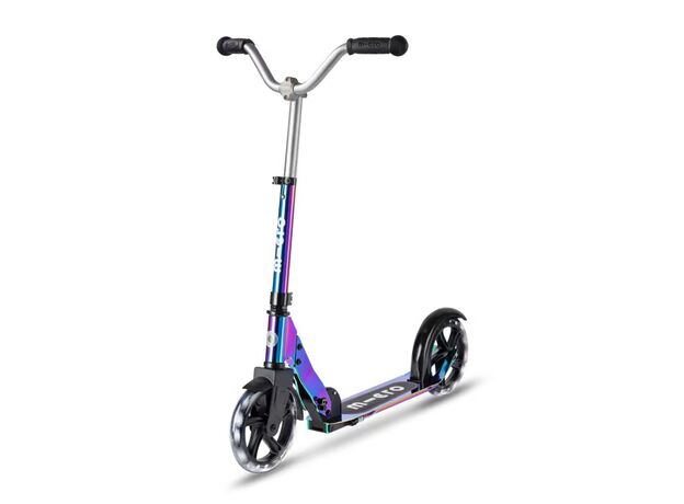 اسکوتر کروزر جمع شو مایکرو Micro با چرخ های چراغ دار مدل بنفش و آبی نئوکروم, تنوع: SA0240-Neochrome, image 