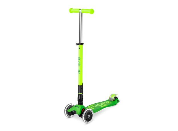اسکوتر مکسی دلوکس جمع شو مایکرو Micro با چرخ های چراغ دار مدل سبز فسفری, تنوع: MMD229-Green, image 