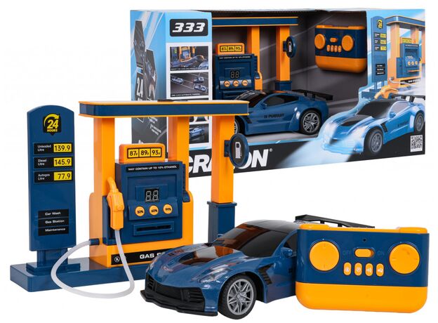 ماشین کنترلی 22 سانتی دودزا به همراه پمپ بنزین Crazon, image 