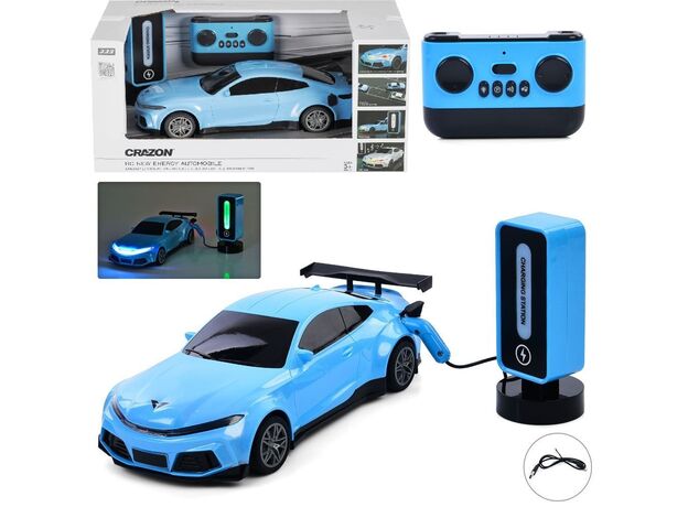 ماشین برقی کنترلی آبی Crazon به همراه ایستگاه شارژ در مقیاس 1:16, تنوع: XN24161-Blue, image 