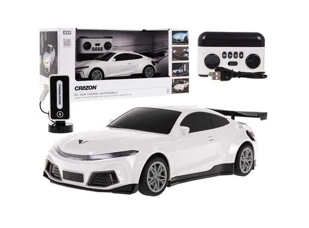 ماشین برقی کنترلی سفید Crazon به همراه ایستگاه شارژ در مقیاس 1:16, تنوع: XN24161-White, image 