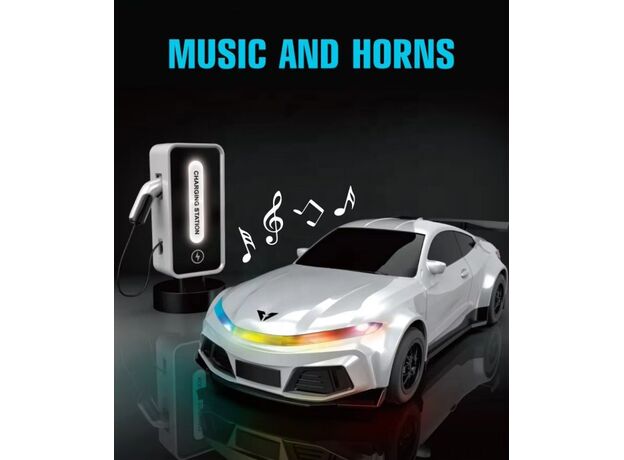 ماشین برقی کنترلی سفید Crazon به همراه ایستگاه شارژ در مقیاس 1:16, تنوع: XN24161-White, image 6