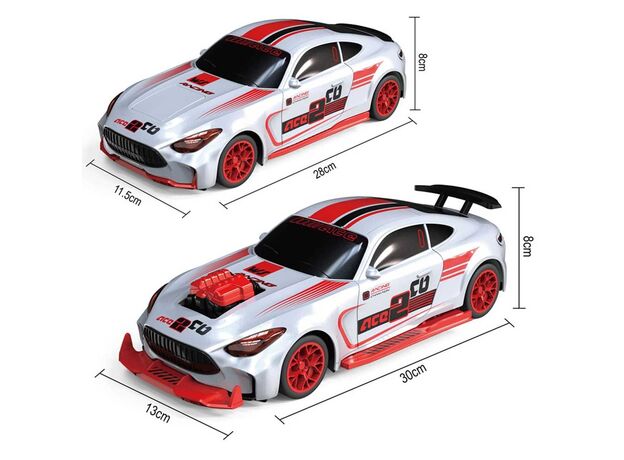 ماشین کنترلی تبدیل شونده Crazon با مقیاس 1:16 مدل سفید, تنوع: BX251601-White, image 2