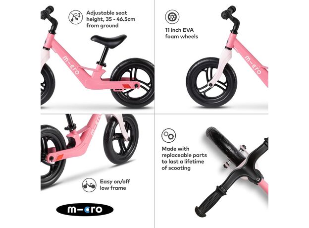 دوچرخه تعادلی صورتی Micro, تنوع: GB0035-Flamingo Pink, image 14