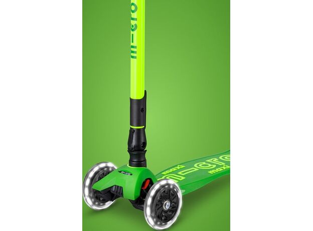 اسکوتر مکسی دلوکس جمع شو مایکرو Micro با چرخ های چراغ دار مدل سبز فسفری, تنوع: MMD229-Green, image 6