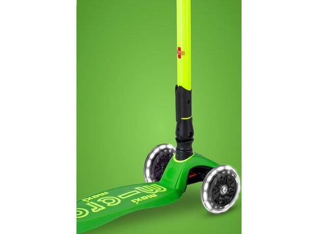 اسکوتر مکسی دلوکس جمع شو مایکرو Micro با چرخ های چراغ دار مدل سبز فسفری, تنوع: MMD229-Green, image 8