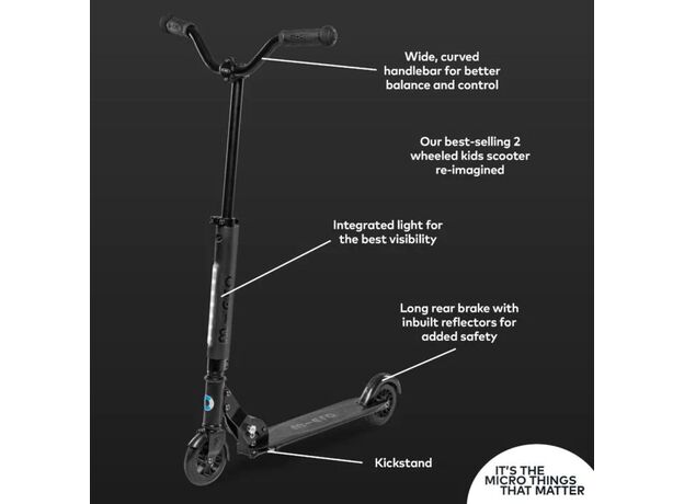 اسکوتر اسپرایت دلوکس جمع شو مایکرو Micro با بدنه چراغ دار مشکی, تنوع: SA0200-Black, image 9