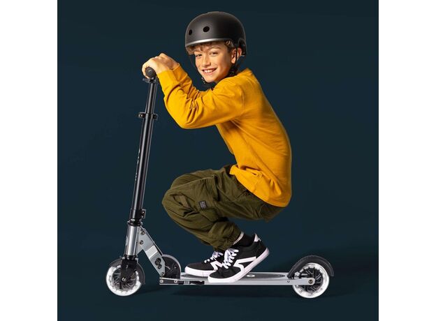 اسکوتر اسپرایت جمع شو مایکرو Micro با چرخ های چراغ دار مدل نقره ای براق, تنوع: SA0295-Silver Chrome, image 2