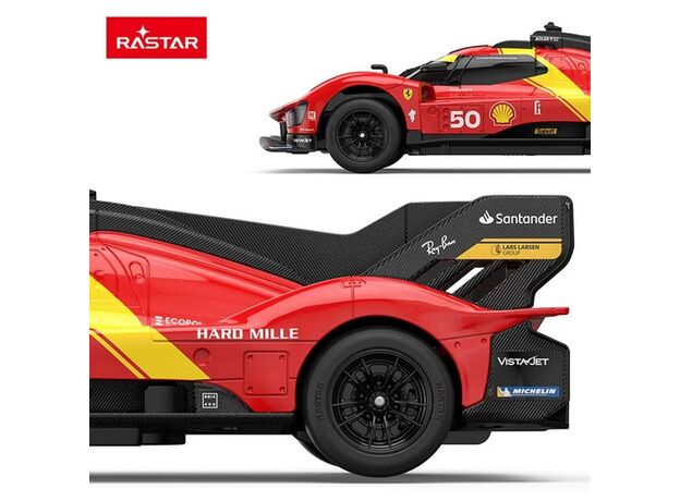 ماشین کنترلی فراری 499P قرمز راستار با مقیاس 1:24, image 5