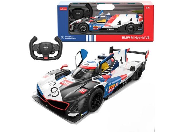 ماشین کنترلی بی ام و M Hybrid V8 سفید راستار با مقیاس 1:14, image 