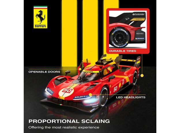 ماشین کنترلی فراری 499P قرمز راستار با مقیاس 1:14, image 7