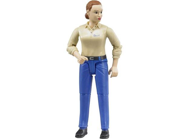 فیگور 10 سانتی زن با موهای قهوه ای برودر Bruder, image 